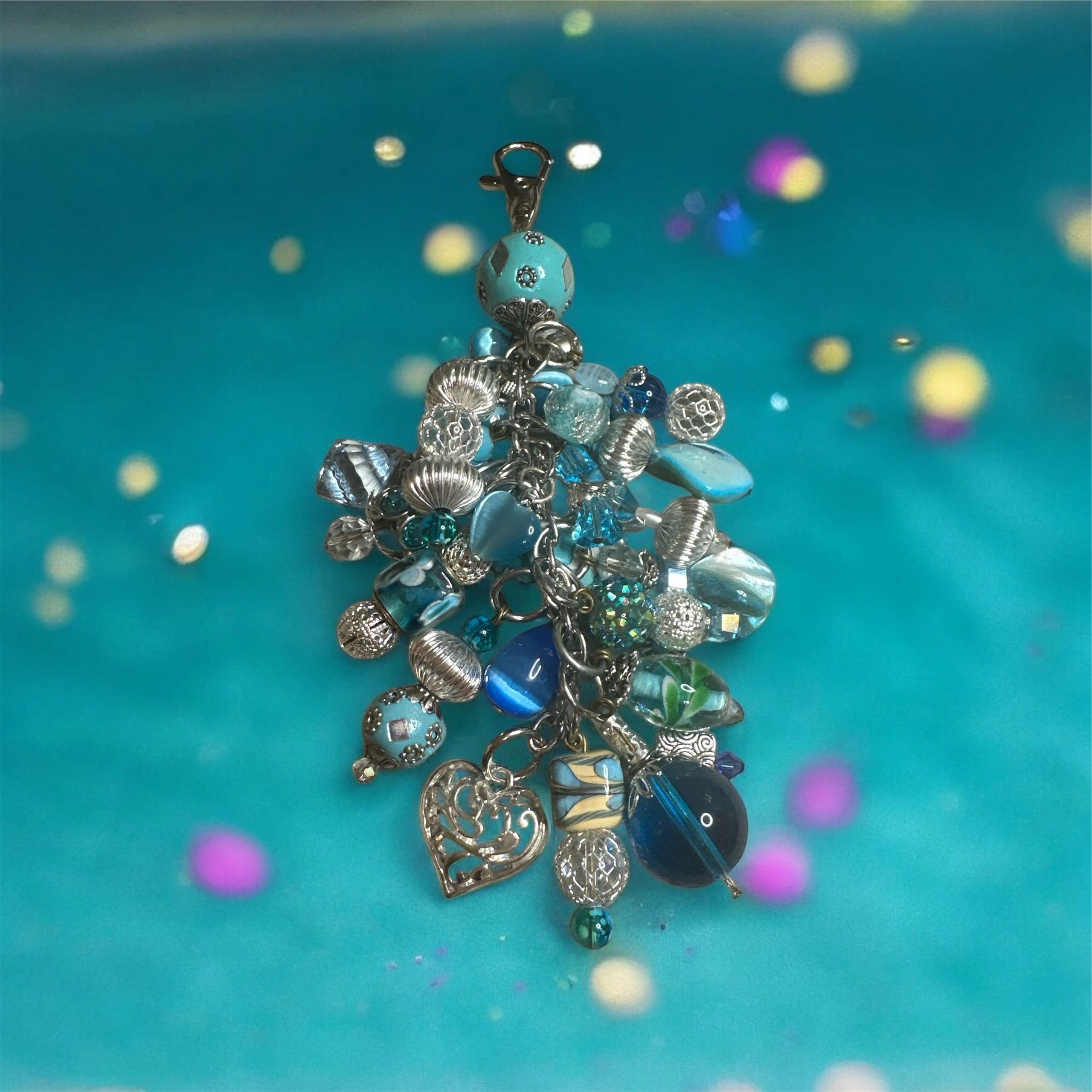 Charm Chain for keys, backpack, rearview mirror, purse, diaper bag, and more.