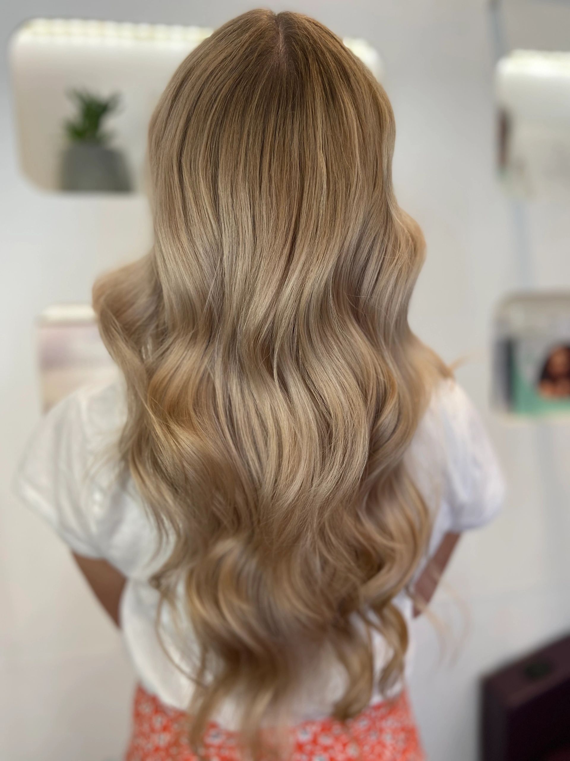 Blonde Balayage, with beautiful, creamy bright tones. Created with Neal and wolf colours and toners.