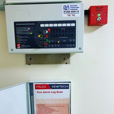 Fire panel installation by C-Tec showing power isolater. 