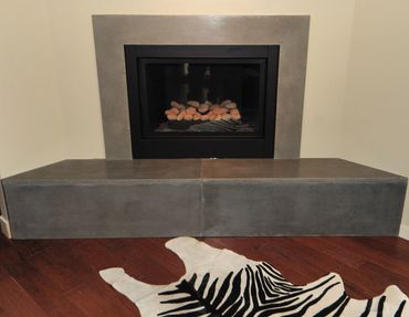 Concrete Fireplace Surrounds & Hearths - Kelowna BC - Custom made by Artisans