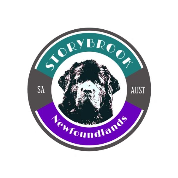 Storybrook Newfoundland dog breeder logo