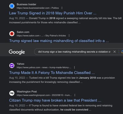 search of articles about the pussy grabber donald trump signing a law making mishandling a crime