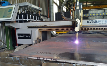 Our Kraftech cutting 25ml thick plate.