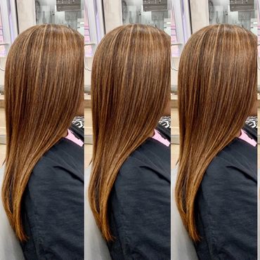 Our client with the organic hair color..