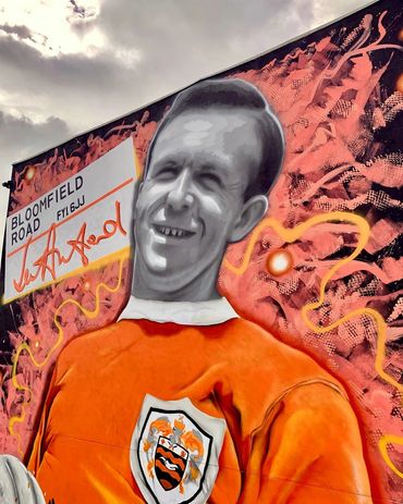 Jimmy Armfield giant wall mural