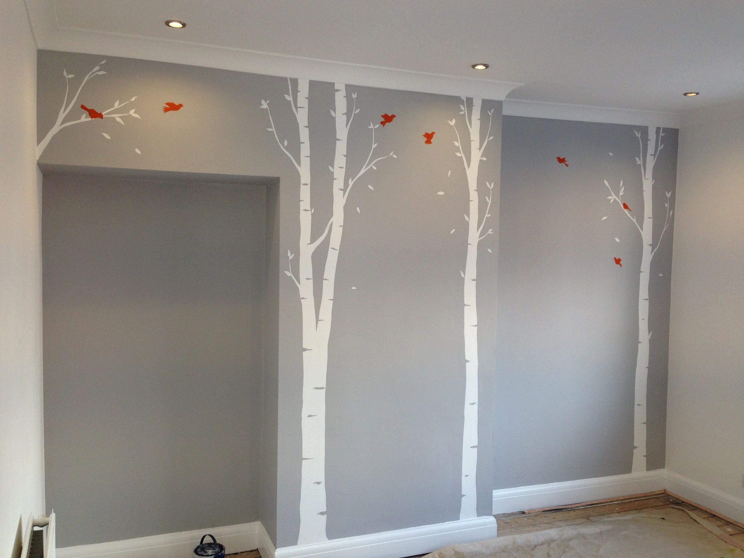 Painted nursery room wall art