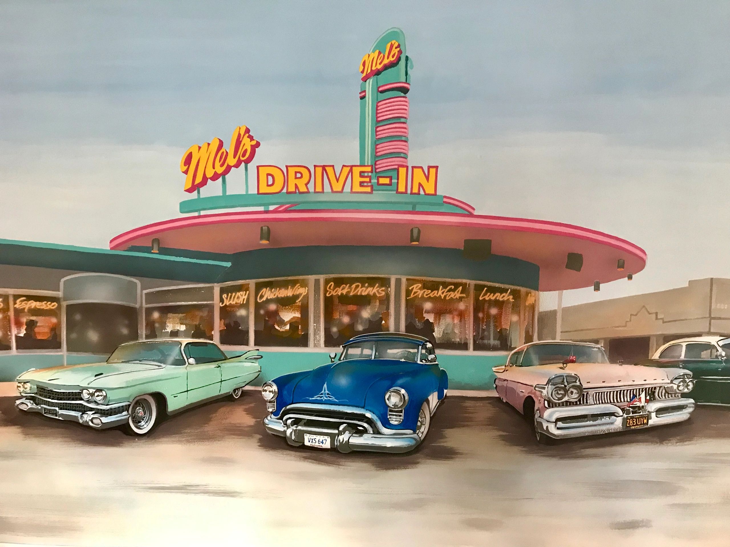 Mel's Drive In mural
