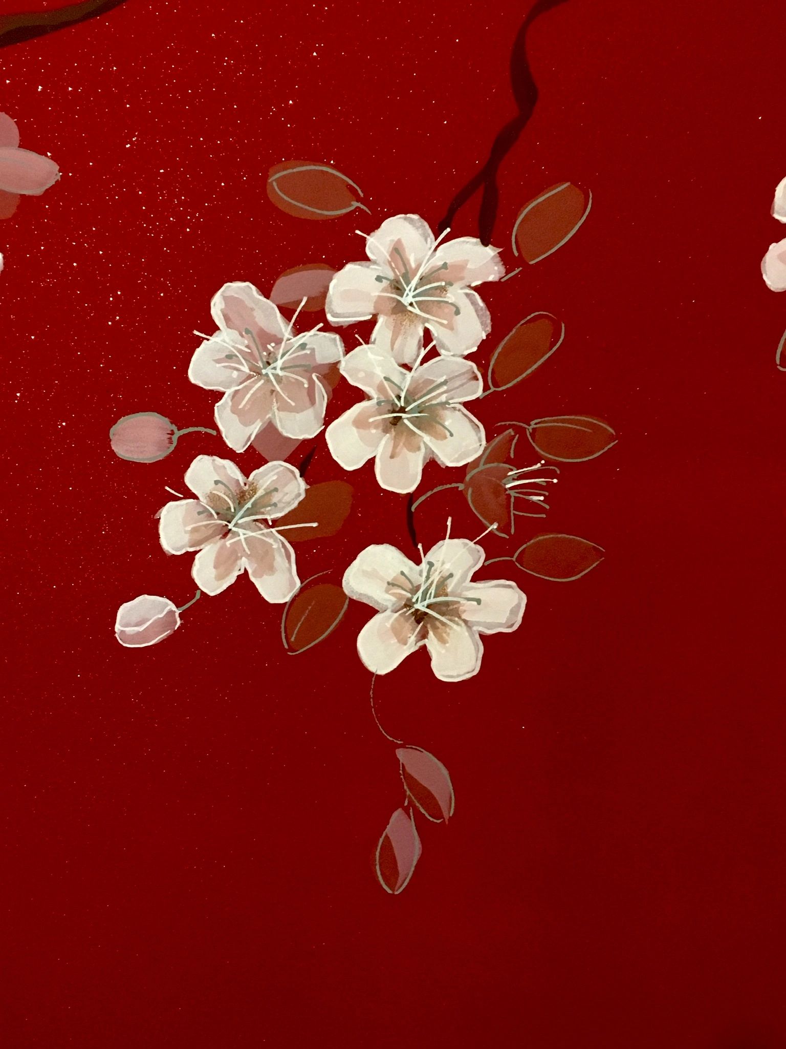 Oriental cherry blossom wall mural