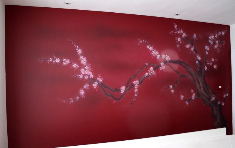 Blossom bedroom mural art walls