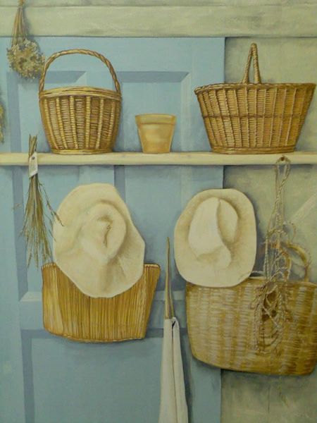 Trompe l'oeil 'trick of the eye' painted mural
