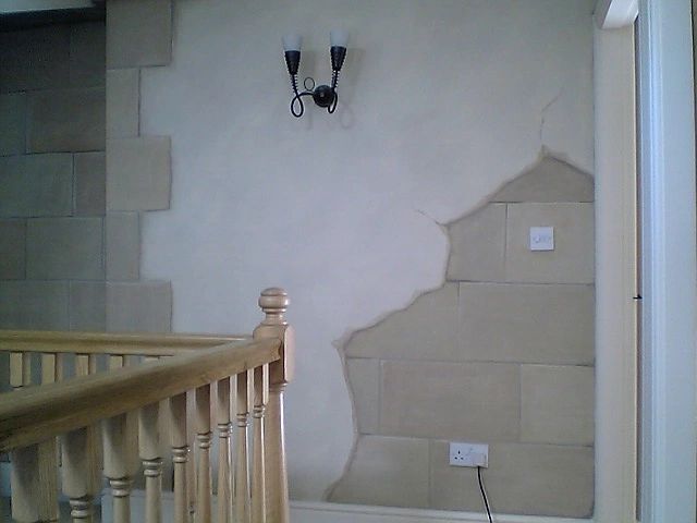 Trompe l'oeil 'trick of the eye' painted stairway