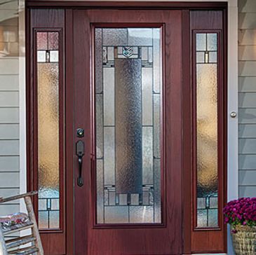 Door with Door glass - Craftsman Door glass
