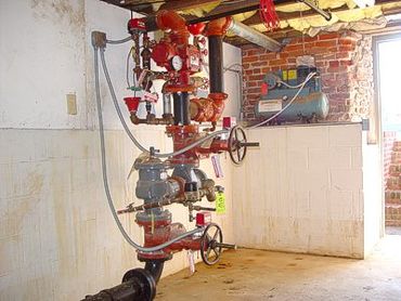 Plumbing in maintenance room