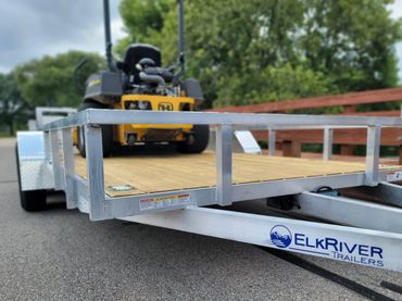 ElkRiver Trailers Aluminum Ultimate Line, 7X16 7K Tandem. Shown with Optional Factory Installed D-R