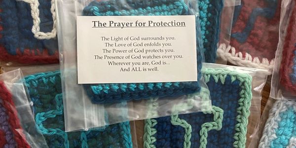 Image of a prayer patch with the Prayer for Protection