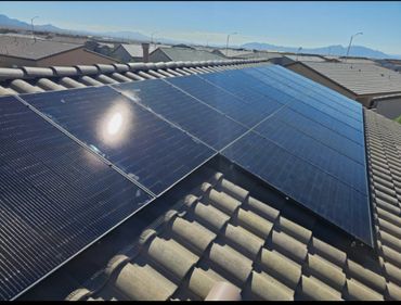 Installed solar panels.