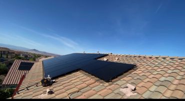 solar panels on the roof