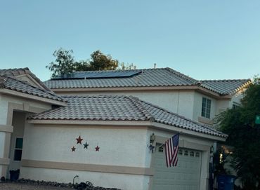 Solar Panels installed on the roof.