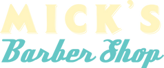 A logo for Mick's Barber Shop
