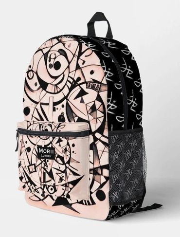 Close-up front angle of a designer tote bag