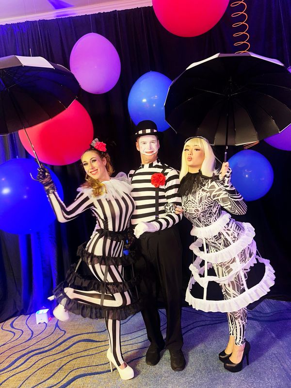 Fire Dancer, Juggling, Stilt Walking, Mime, Clown, Emcee/ Host, Fire Eating,
Characters, & More