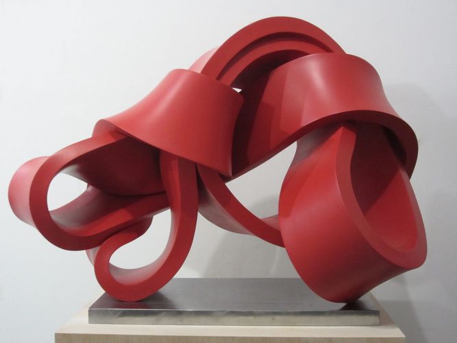 Stand Up is one of the Friendship Knot series, clay modeled, Aqua- Resin, Auto Paint and Steel
