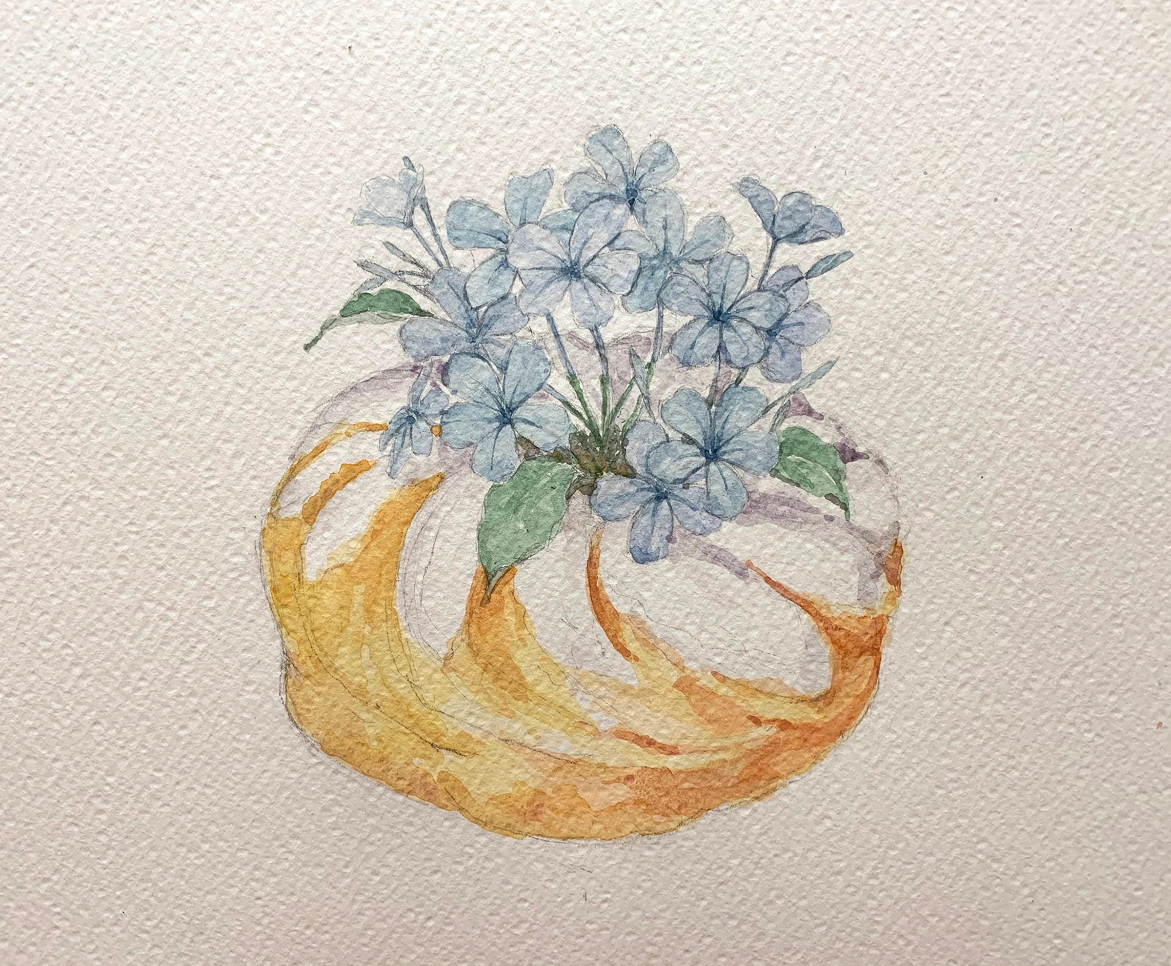 CharmaineOsaerang Flowers Watercolor Surreal artist Cruller Nature nycartist artwork