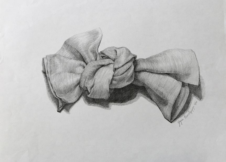 Fabric Knot, Pencil on Paper