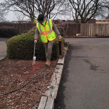 Locating private power to parking lot lights