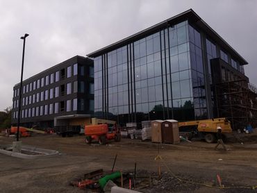 Glass clean on new construction.