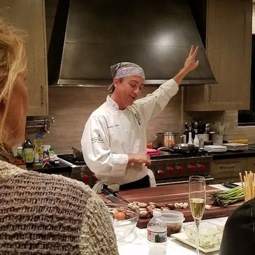 Private party cooking class. 
It was game day... Go Trojans