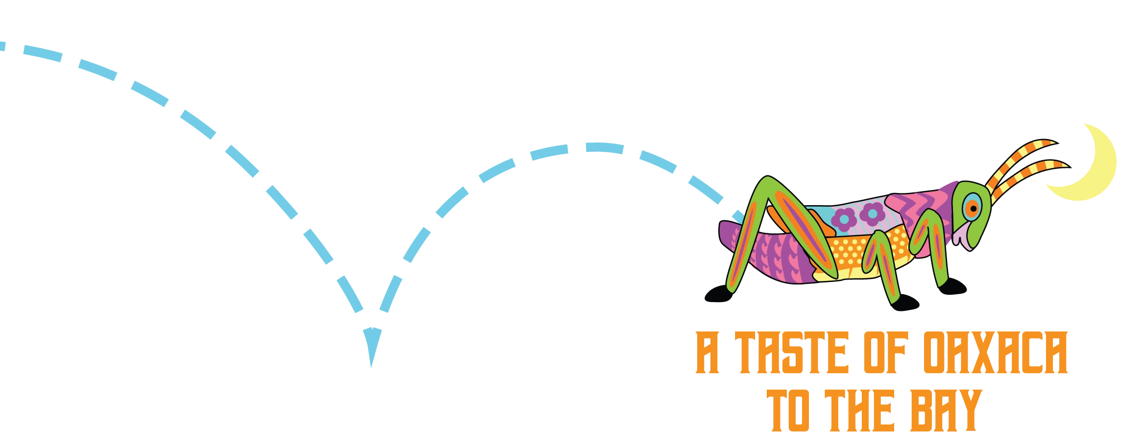 colorful illustration of a grasshopper.