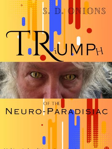Book cover with intense eyes and colorful background.