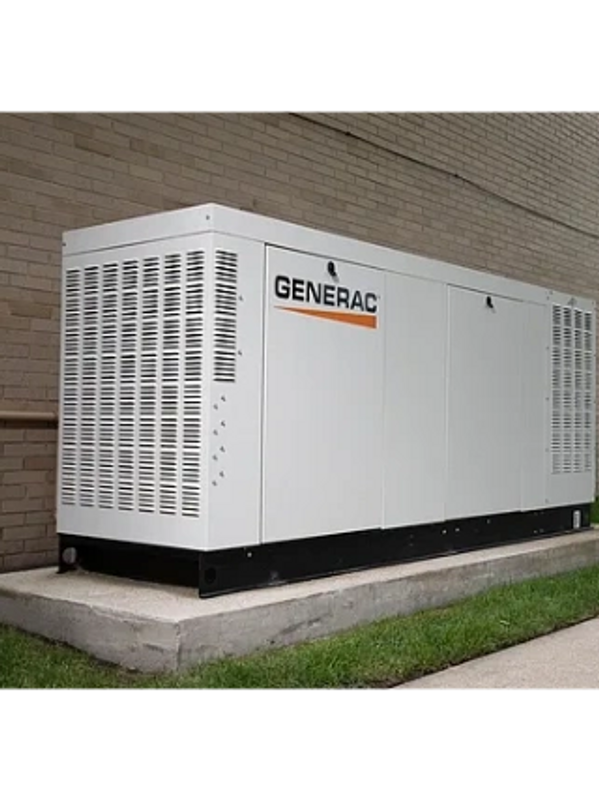 A newly installed Generac liquid cooled standby generator