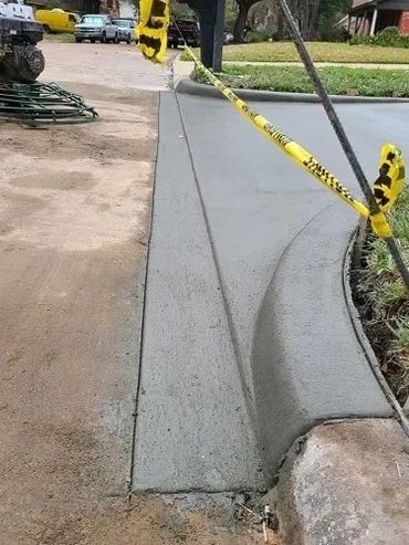 Just finished a fresh driveway approach in Houston, all set for the homeowner!