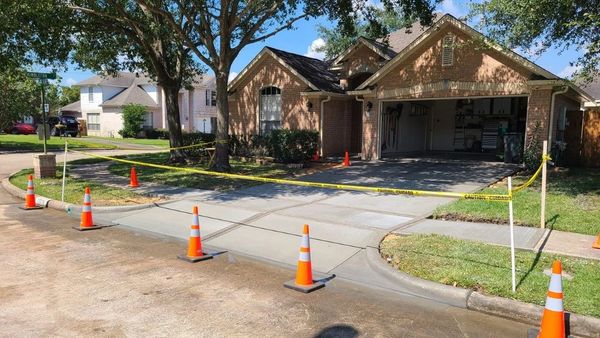 Full Residential Driveway Replacement and new patio in back yard.