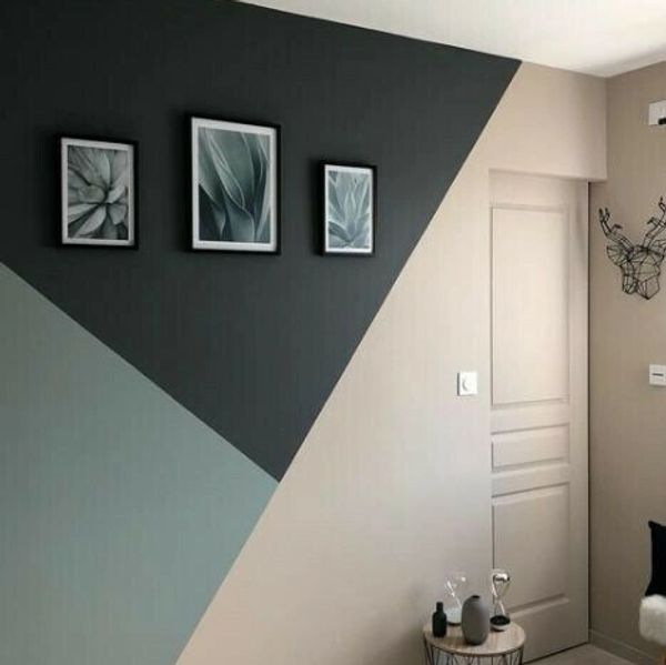 Wall Painted with different colours.