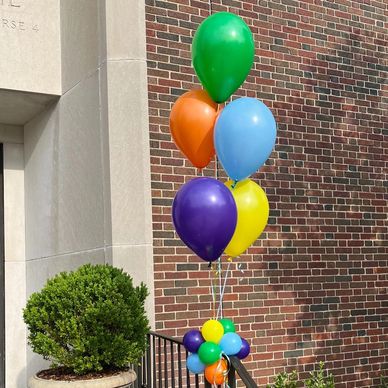 Balloon bouquet marking party entrance in Birmingham AL.