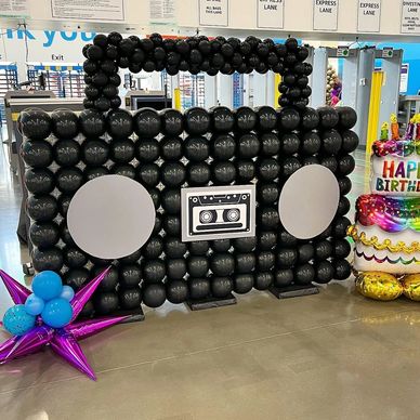 Boom box balloon sculpture for event in Birmingham, AL.