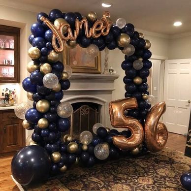 Premium balloon photo frame with custom balloon lettering for birthday event in Birmingham AL.