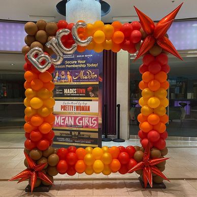 7'x6' balloon photo frame for event in fall colors in Birmingham AL.