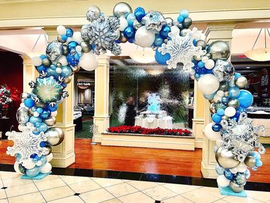 25' Winter Wonderland Holiday Balloon arch  in Mountain Brook, AL