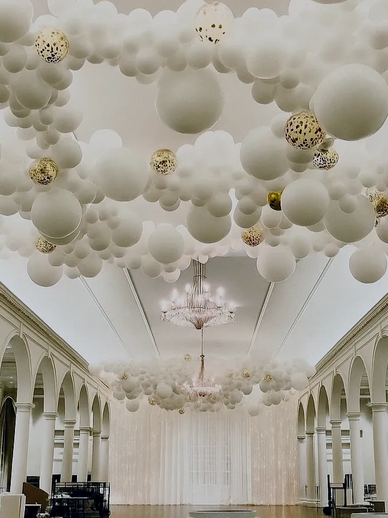 Wedding balloon decor for elegant event at Birmingham Country Club in Mountain Brook AL.