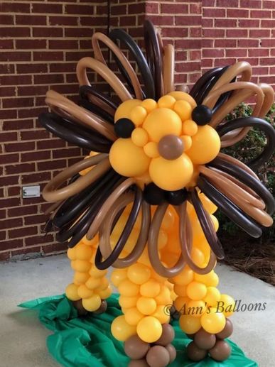 Lion balloon sculpture for event in Birmingham, AL.