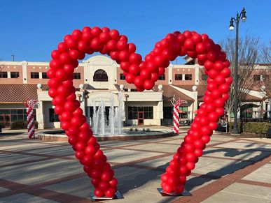 Heart Balloon arch for American Heart Association Heart Walk.