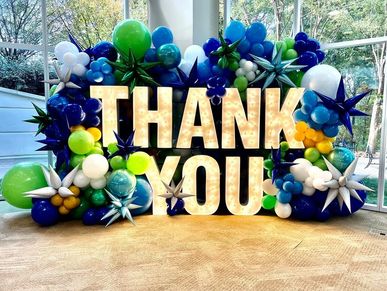 Marquee Letters with Organic garland and starburst accents for Birmingham AL corporate event