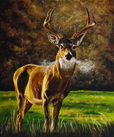 Autumn Whitetail Buck Painting