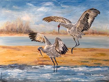 Sandhill Crane Painting