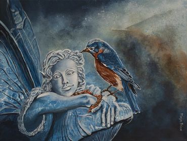 Bluebird & Fairy
Acrylic on Canvas 16" x 12"
$175+ shipping
Contact Maja for more information.