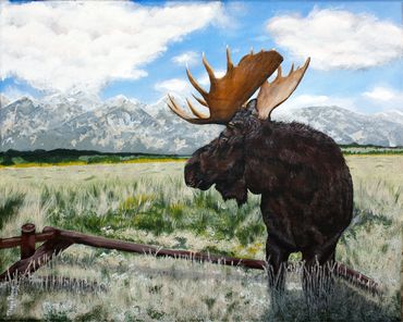 Teton Moose Painting